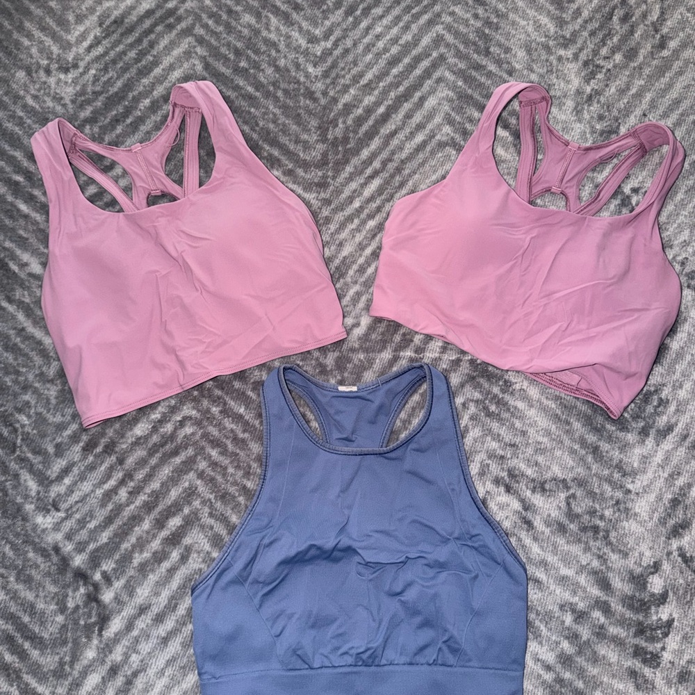 Women's Pink and Blue Sports Bras
